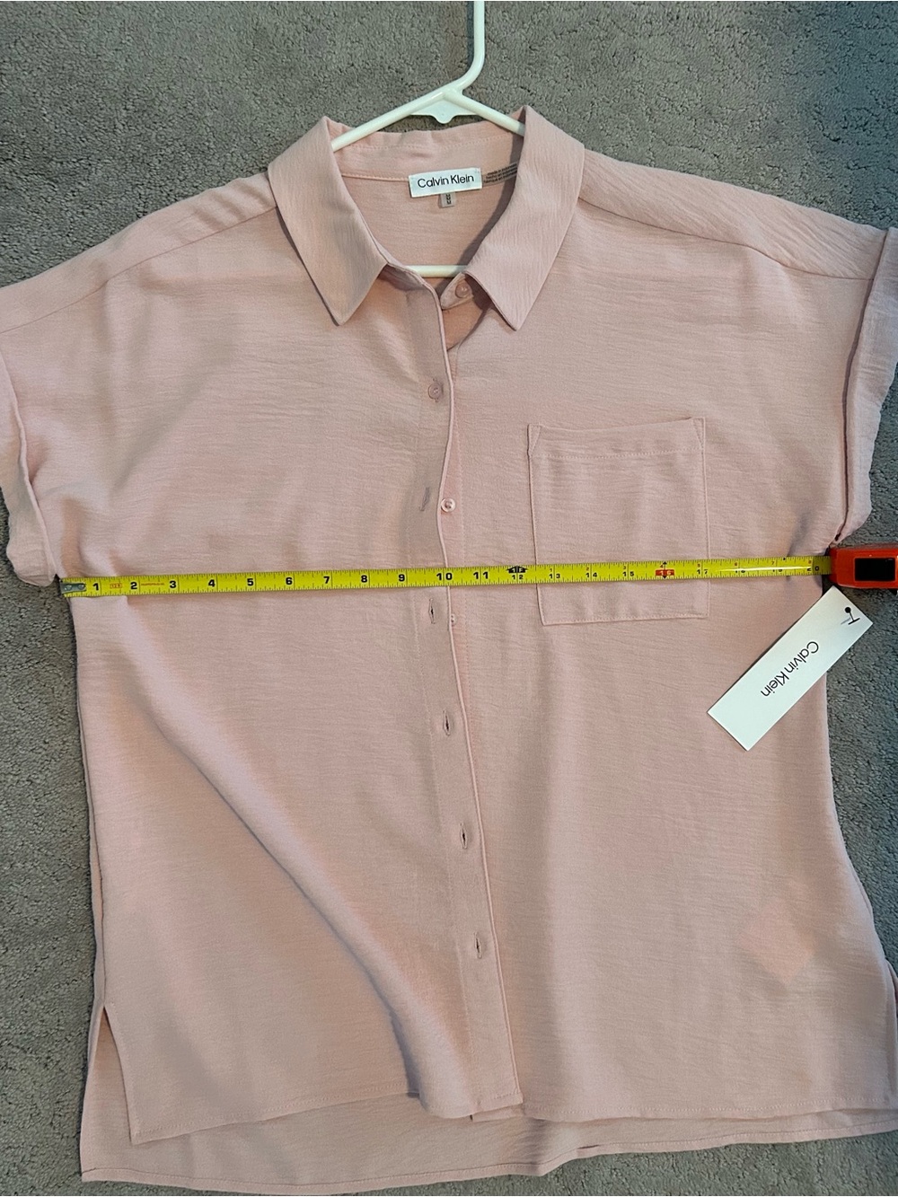 Calvin Klein Pale Peach Short-Sleeve Top - Picture 4 of 4